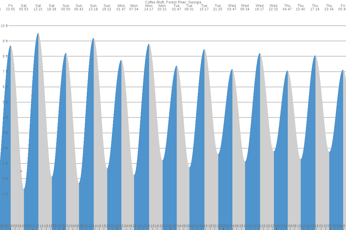 Coffee Bluff tide chart