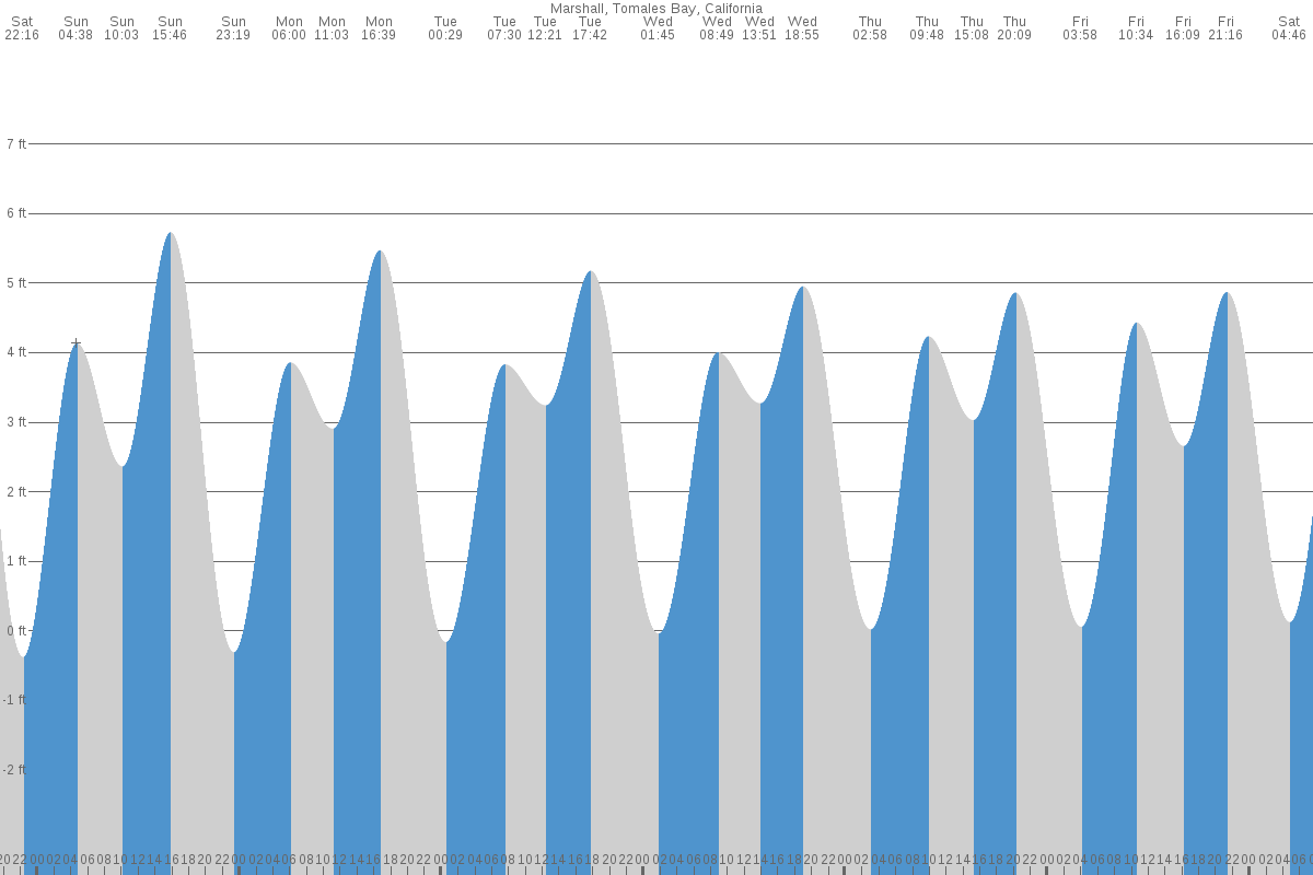 Marshall tide chart