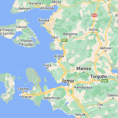 Map showing location of Aliağa (38.799750, 26.972030)