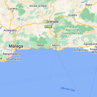 Map showing location of Almuñécar (36.733930, -3.690720)