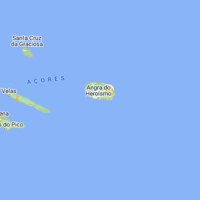 Map showing location of Angra do Heroísmo (38.650000, -27.216670)