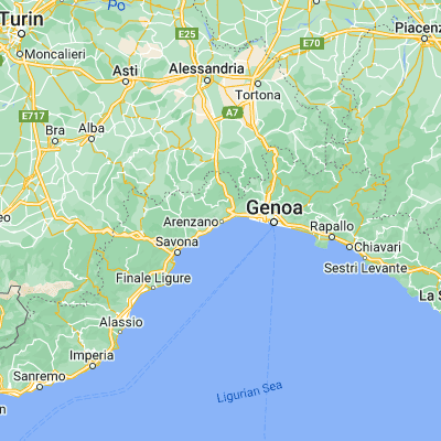 Map showing location of Arenzano (44.405210, 8.683150)