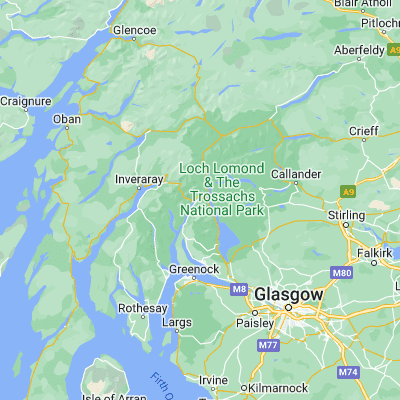 Map showing location of Arrochar (Loch Long) (56.196090, -4.745590)