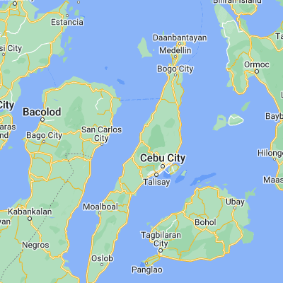 Map showing location of Balamban (10.503900, 123.715600)