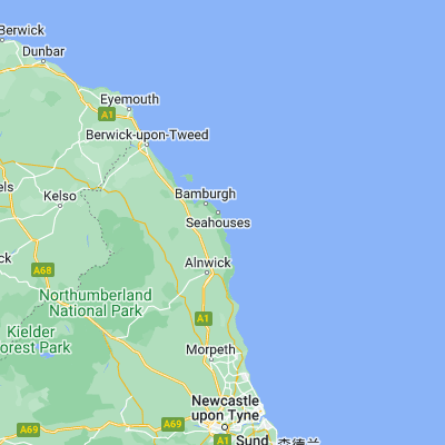 Map showing location of Beadnell (55.556700, -1.632500)