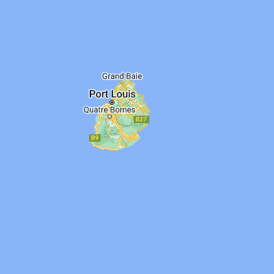 Map showing location of Beau Vallon (-20.418890, 57.695280)