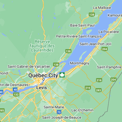 Map showing location of Beaupré (47.044280, -70.895290)