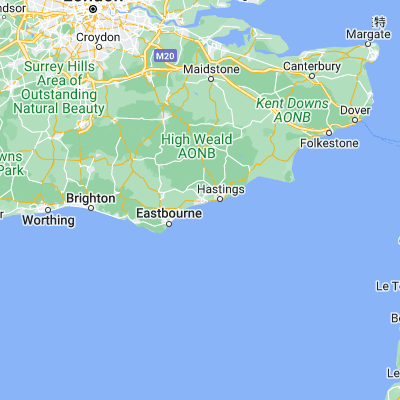 Map showing location of Bexhill-on-Sea (50.850230, 0.470950)