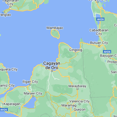 Map showing location of Binitinan (8.710000, 124.775560)