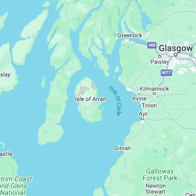 Map showing location of Brodick Bay (55.583330, -5.133330)