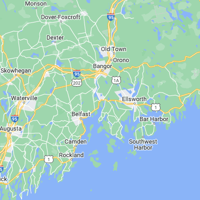 Map showing location of Bucksport (44.573690, -68.795590)