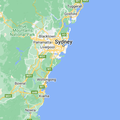 Map showing location of Bundeena (-34.083330, 151.150000)