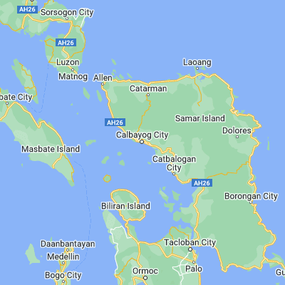 Map showing location of Calbayog City (12.066800, 124.596200)