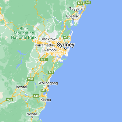 Map showing location of Caringbah (-34.050000, 151.133330)