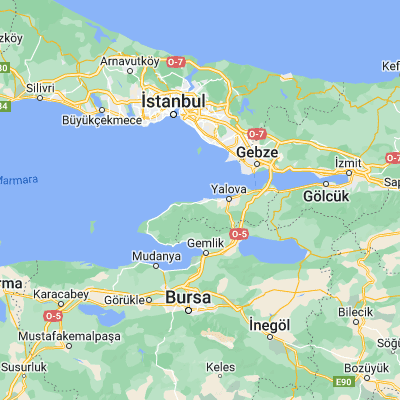 Map showing location of Çınarcık (40.645380, 29.124500)