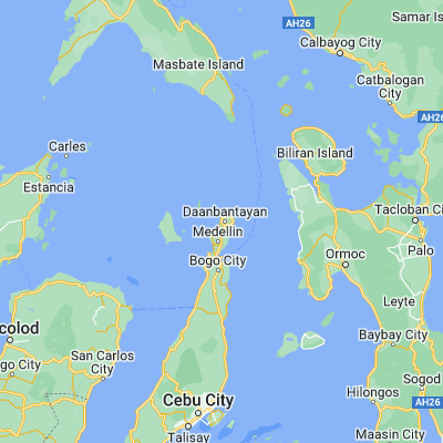 Map showing location of Daanbantayan (11.250500, 124.000000)