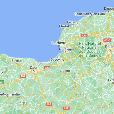 Map showing location of Deauville (49.357000, 0.069950)