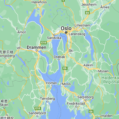 Map showing location of Drøbak (59.663330, 10.629750)