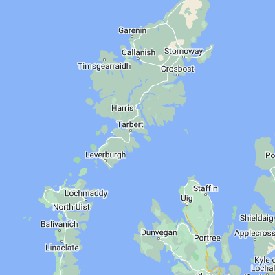 Map showing location of East Loch Tarbert (Hebrides) (57.866670, -6.750000)