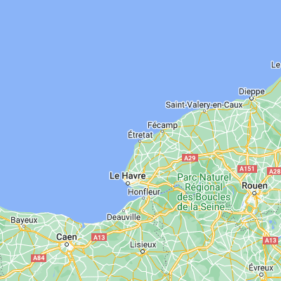 Map showing location of Étretat (49.706690, 0.205230)