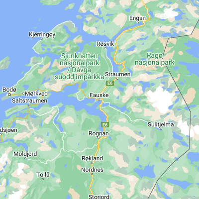 Map showing location of Fauske (67.258830, 15.391810)