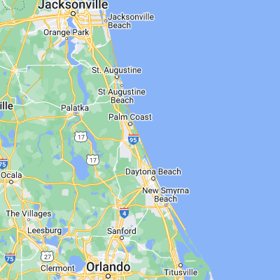 Map showing location of Flagler Beach (29.474980, -81.127000)