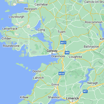 Map showing location of Galway (53.287700, -9.050040)