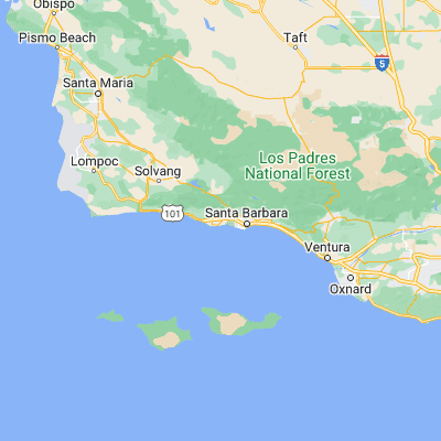 Map showing location of Goleta (34.435830, -119.827640)