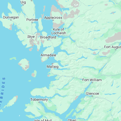 Map showing location of Inverie (57.036340, -5.681170)