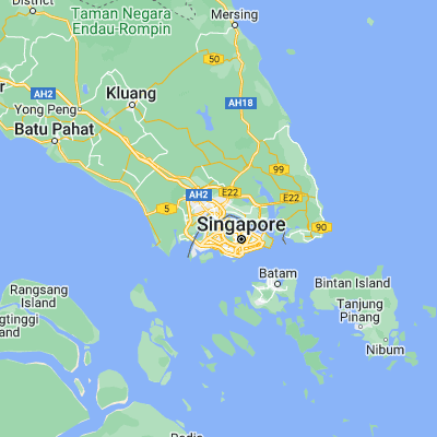 Map showing location of Johor Bahru (1.465500, 103.757800)