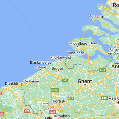 Map showing location of Knokke-Heist (51.350000, 3.266670)