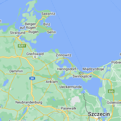 Map showing location of Krummin (54.050000, 13.850000)