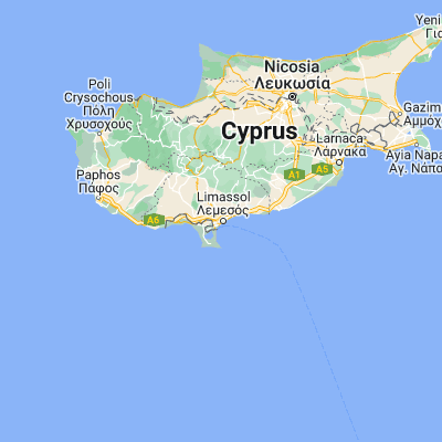 Map showing location of Limassol (34.675000, 33.033330)