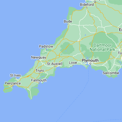 Map showing location of Lostwithiel (50.407840, -4.670230)