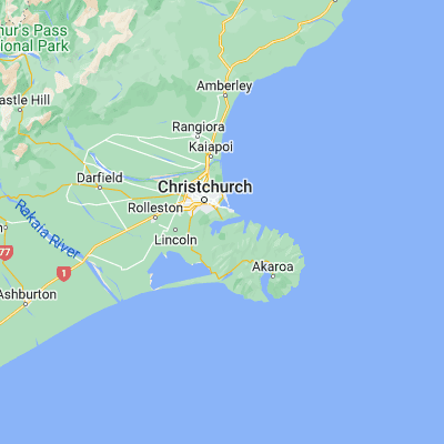 Map showing location of Lyttelton (-43.607400, 172.717830)