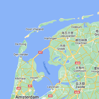 Map showing location of Makkum (53.054580, 5.402310)