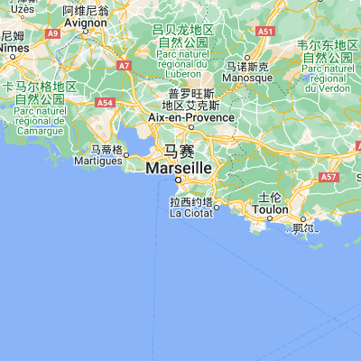 Map showing location of Marseille (43.296950, 5.381070)