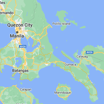 Map showing location of Mauban (14.191000, 121.730900)