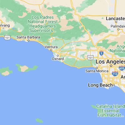 Map showing location of Mugu Lagoon (34.101120, -119.097880)