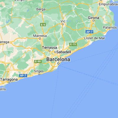 Map showing location of Nou Barris (41.441630, 2.177270)