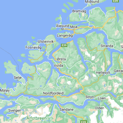 Map showing location of Ørsta (62.202900, 6.127220)