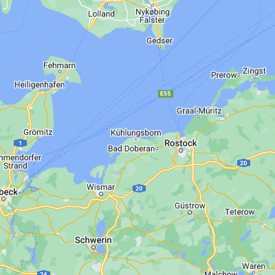 Map showing location of Ostseebad Kühlungsborn (54.150350, 11.759940)