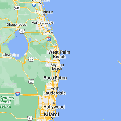 Map showing location of Palm Beach (26.705620, -80.036430)