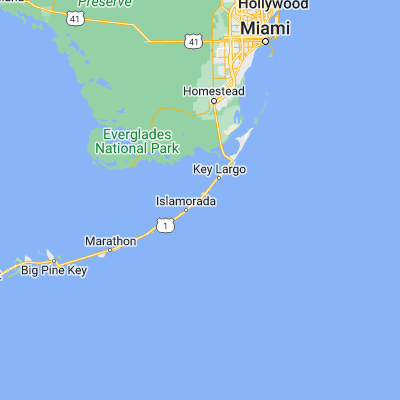 Map showing location of Plantation Key (24.979580, -80.549780)