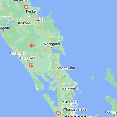 Map showing location of Ruakaka (-35.908180, 174.450190)