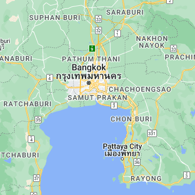 Map showing location of Samut Prakan (13.599340, 100.596750)