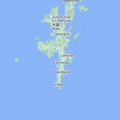 Map showing location of Scalloway (60.138320, -1.276900)