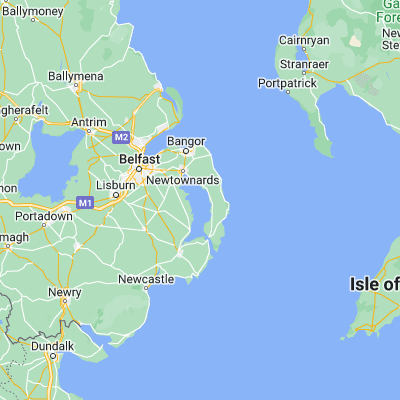 Map showing location of Strangford Lough (54.368707, -5.679191)