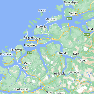 Map showing location of Sykkylven (62.395940, 6.587500)