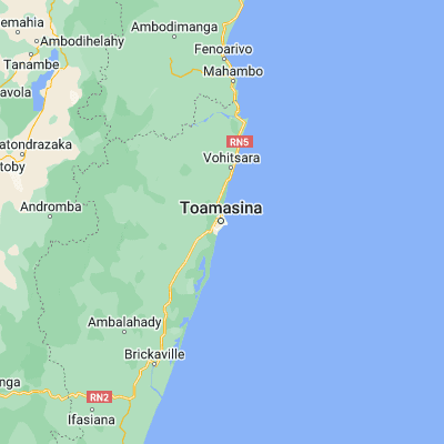 Map showing location of Toamasina (-18.149200, 49.402340)